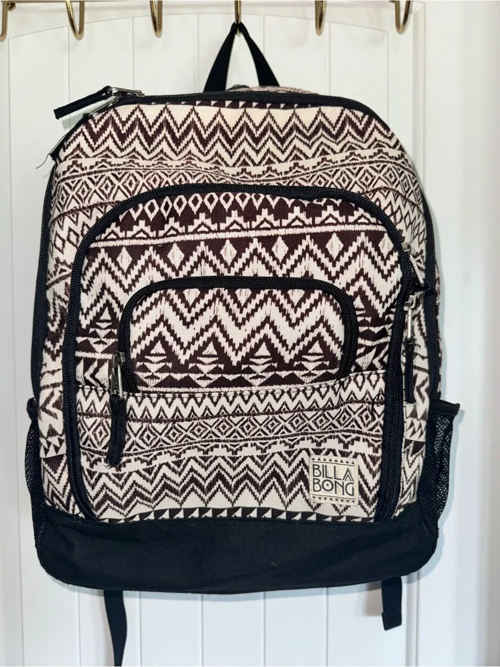 Billabong Black & Cream Geometric Men's Backpack